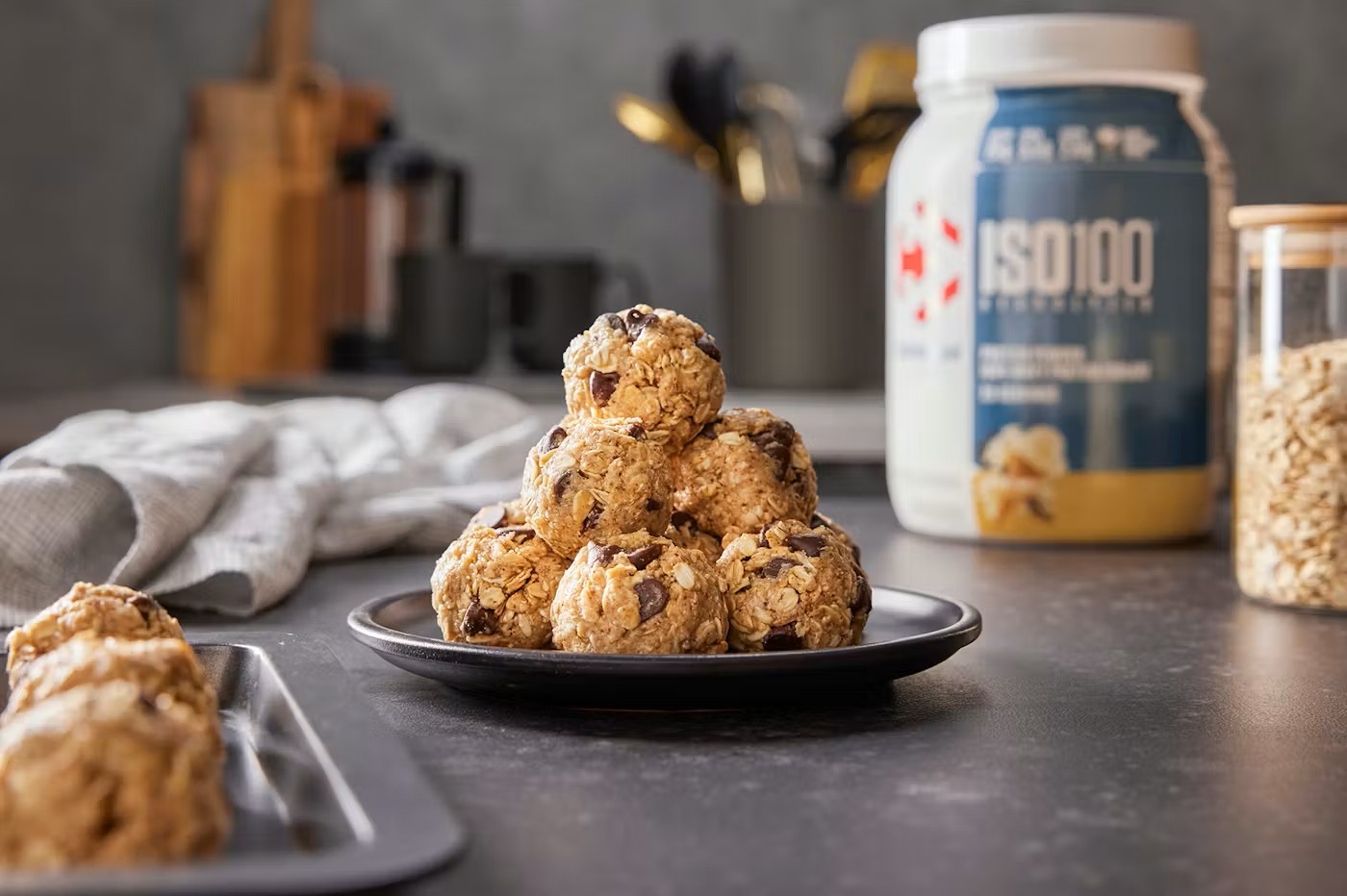 Recipe Chocolate Almond Butter Protein Balls Dymatize ISO100