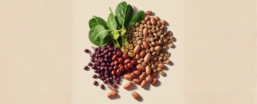 iron-tablets-spinach-legumes-beans-kidney-lentils
