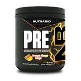 Nutrabio Pre Workout Maximum Strength 20 Serves Energy Focus Performance Orange Mango Tango