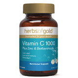 Vitamin C 1000 plus Zinc 60 tabs by Herbs of Gold