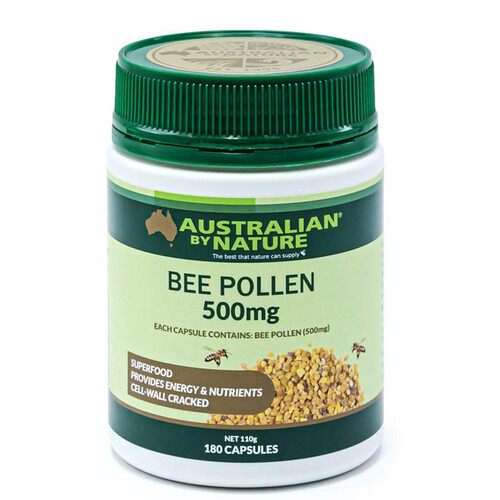 Bee Pollen 500mg 180 caps by Aust by Nature