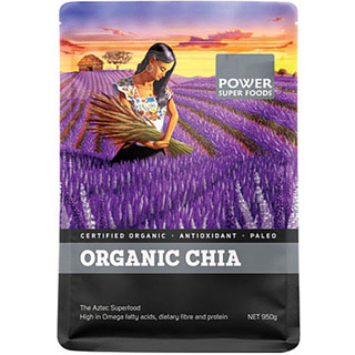Chia Seeds Cert. Org 950gm by Power super Foods