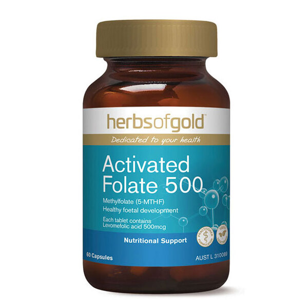 Activated Folate 500 by Herbs of Gold 60 caps