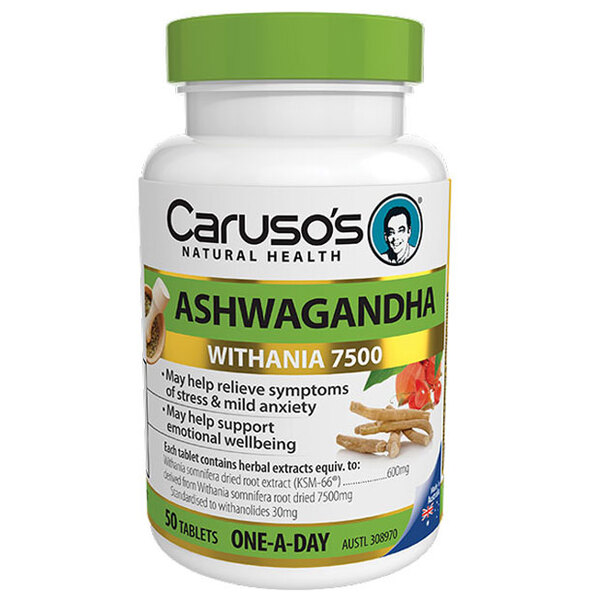 Ashwagandha 7500 by Caruso's Natural Health 50 tabs