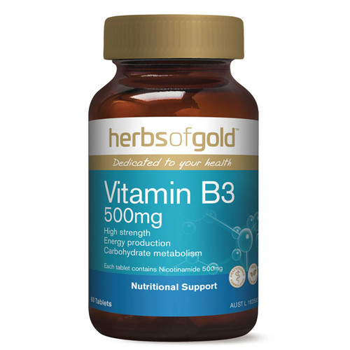 Vitamin B3 500mg by Herbs of Gold 60 tabs