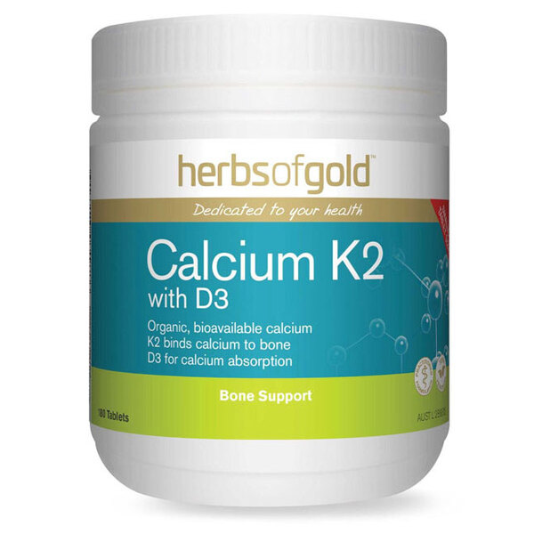Calcium K2 with D3 by Herbs of Gold 180 tabs