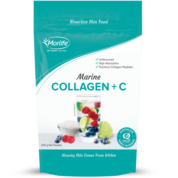 Morlife Marine Collagen + C 200g | Marine Collagen Powder