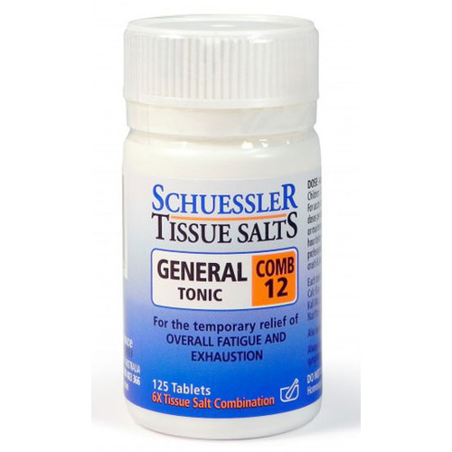 Schuessler Comb 12 Tissue Salts 125 tabs