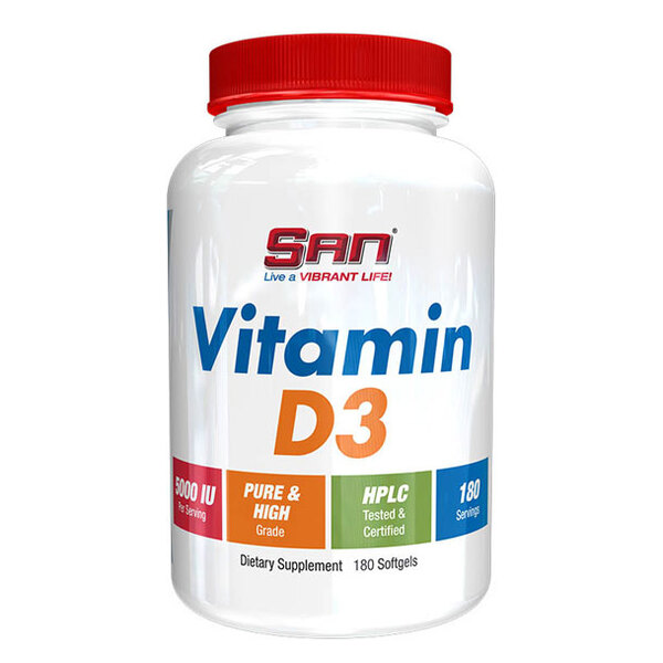 Vitamin D3 5000iu By SAN 180 caps
