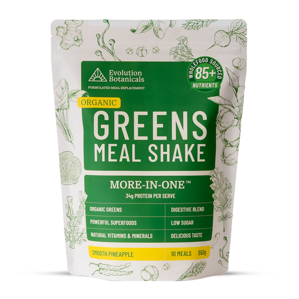 Evolution Botanicals Greens Meal Shake Organic 550g 10 meals Nutrient Support