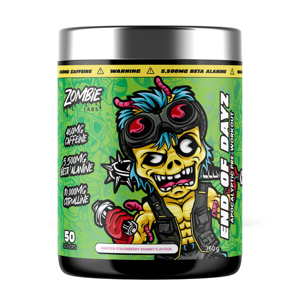END OF DAYZ Apocalyptic Pre-Workout 750 gm Sinister Strawberry