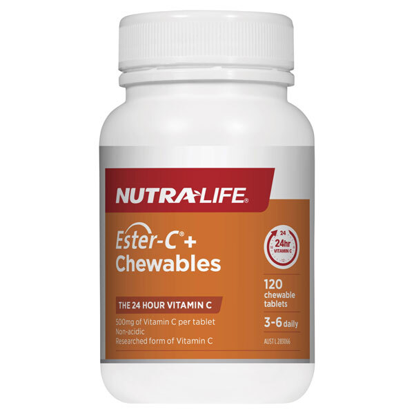 Ester-c 500mg Chewable by Nutra Life 120 tabs