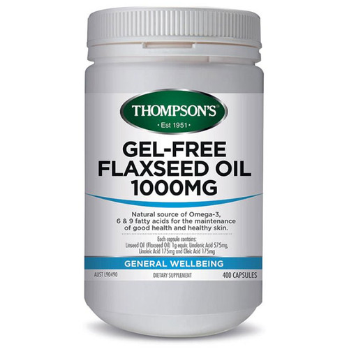 Flaxseed Oil 1000mg 400 vcaps by Thompsons