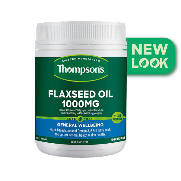 Flaxseed Oil 1000mg 200 vcaps by Thompsons