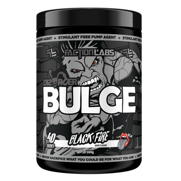 Bulge Non-Stim Pre 40 serves by Faction Labs Black Fire (Grape)