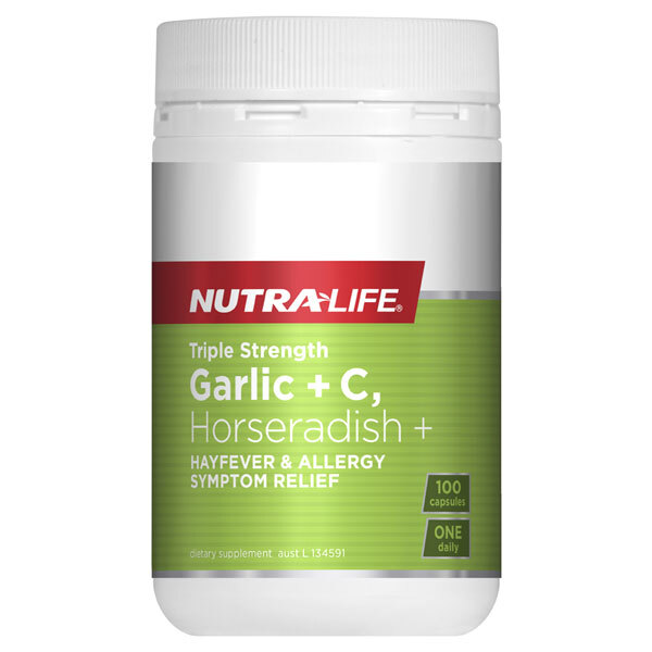 Triple Strength Garlic + C, Horseradish by Nutra Life 100 caps