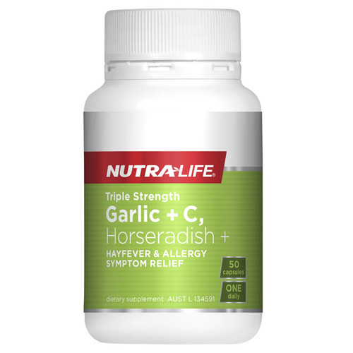 Triple Strength Garlic + C, Horseradish by Nutra Life 50 caps