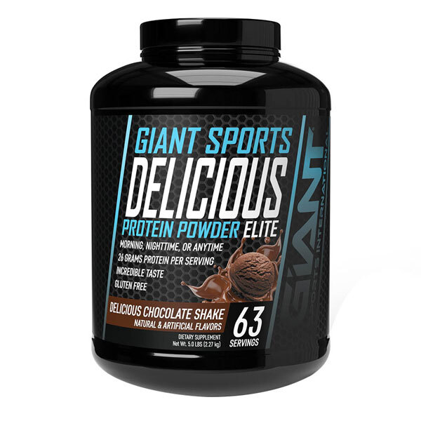 Delicious Protein Powder Elite by Giant Sports 2.27KG Chocolate Shake
