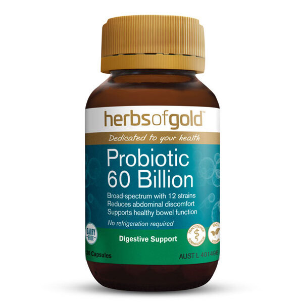 Probiotic 60 Billion by Herbs of Gold 30 Capsules