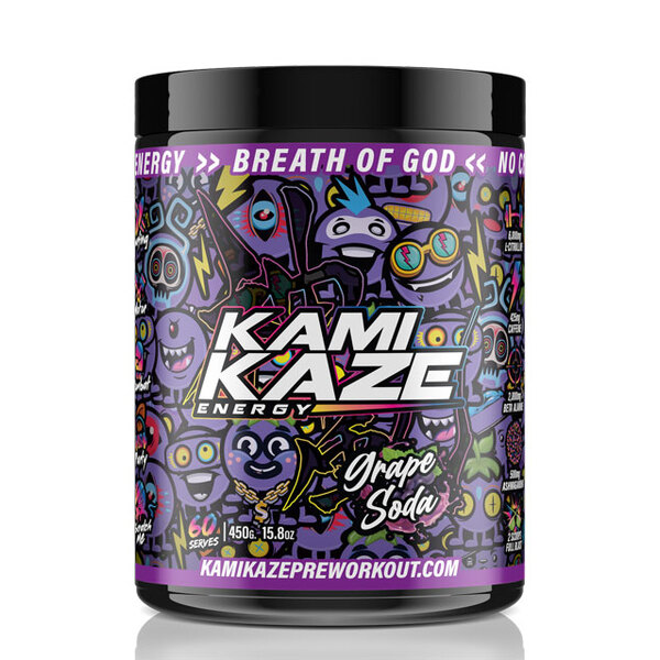 Kamikaze Pre-Workout by Athletic Sport 30/60 Serves Grape Soda