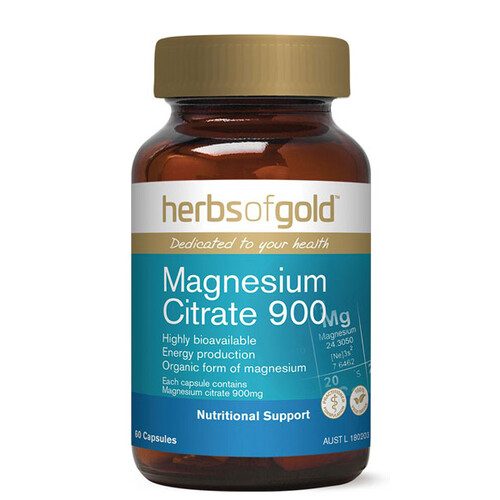 Magnesium Citrate 900 by Herbs of Gold 60 vcaps