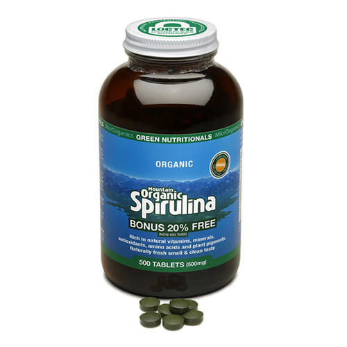 Spirulina Mountain Organic 500mg 600 tabs