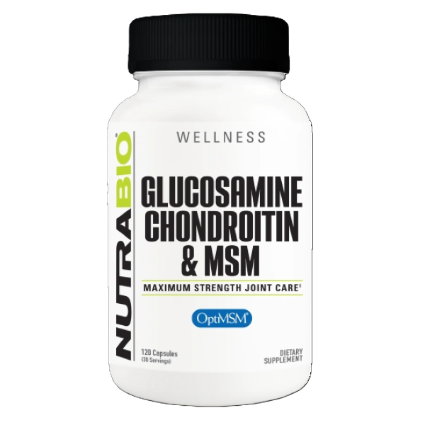 Nutrabio Glucosamine Chondroitin MSM 120 Capsules Joint Health Support