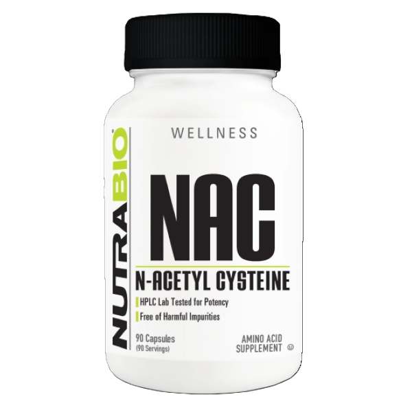 Nutrabio NAC N-Acetyl L-Cysteine 600mg 90 capsules Antioxidant Support