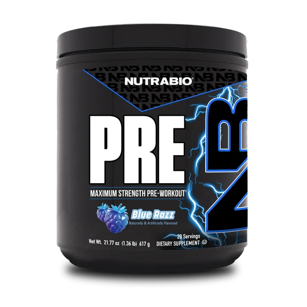 Nutrabio Pre Workout Maximum Strength 20 Serves Energy Focus Performance