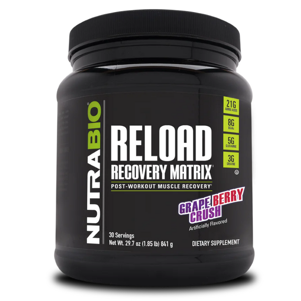 Nutrabio Reload Recovery Matrix 30 Serves Muscle Recovery Hydration