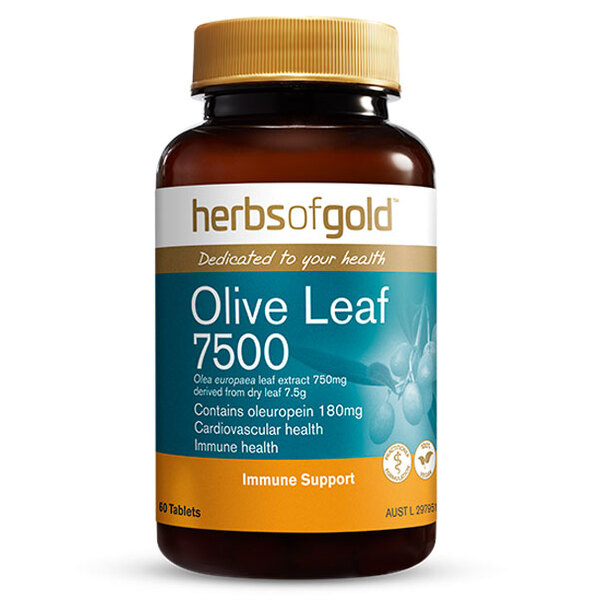 Olive Leaf 7500 by Herbs of Gold 60 tabs