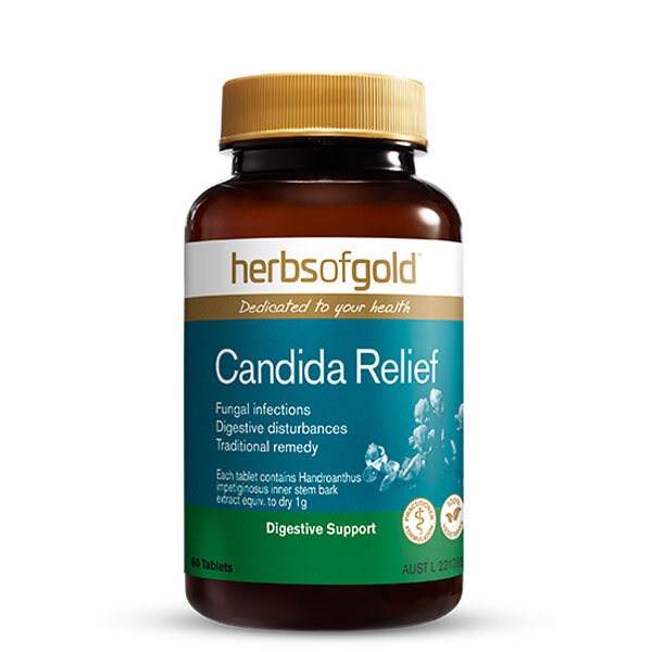 Candida Relief (Pau d'arco) by Herbs of Gold 60 tabs