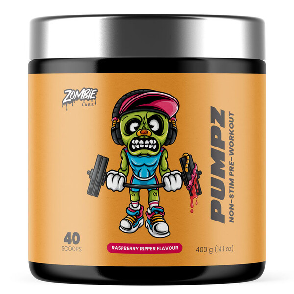 PUMPZ Non-Stim Pre-Workout 400 gm by Zombie Labs Raspberry