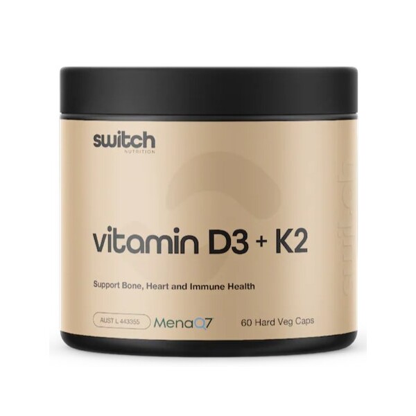 Switch Nutrition Vitamin D3 + K2 60 Capsules