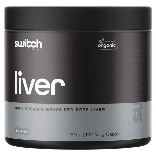 Switch Nutrition Organic Beef Liver 120 Capsules