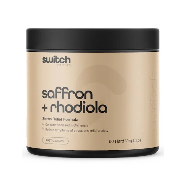 Switch Nutrition Saffron + Rhodiola 60 Capsules