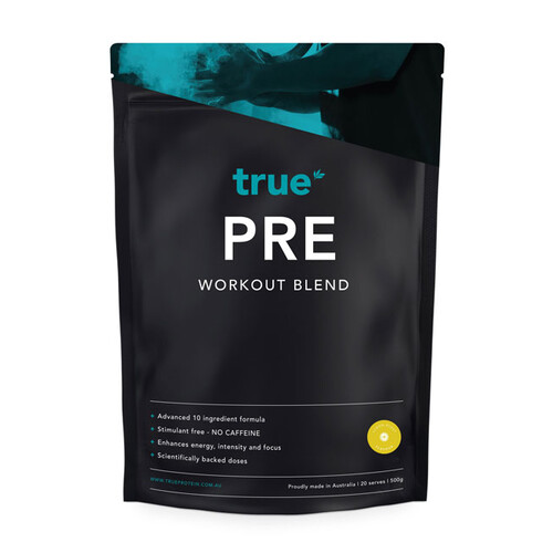True Pre Workout Caffeine FREE 500gm Lemon