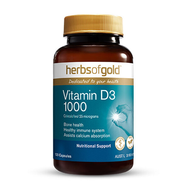 Vitamin D3 1000 Vegan by Herbs of Gold 120 caps