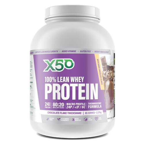 X50 100% Lean Whey Protein 65 Serves