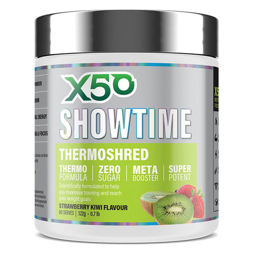 X50 Showtime Thermoshred 60 serves Strawberry Kiwi